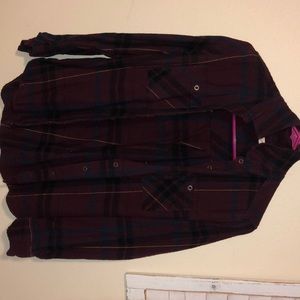 LA hearts (PACSUN) burgundy flannel